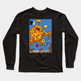 American Cheesy Meatball Monster Storms the Beach! Long Sleeve T-Shirt